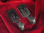 Repliki - broń - Hiszpania SREBRNE WIESZAKI MYŚLIWSKIE - miniaturka - grafika 1