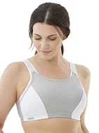 Bielizna sportowa damska - GLAMORISE biustonosz sportowy damski, z podwójnego materiału, szary - miniaturka - grafika 1