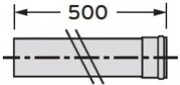 Vaillant rura 500 mm fi 80 rura do Komina PP kod 303252 - Kominy i akcesoria - miniaturka - grafika 5