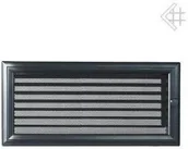 Akcesoria kominkowe - Kratki.pl Kratka kominkowa malowana OSKAR czarna 17x37 z żaluzją 6674-898A9_2013 - miniaturka - grafika 1