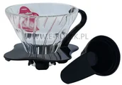 Pozostałe akcesoria kuchenne - Hario szklany Drip V60-01 - Czarny VDG-01B - miniaturka - grafika 1