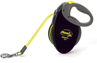 Smycze dla psów - Flexi Smycz automatyczna SPECIAL GIANT L taśma czarno-żółta 8m do 50kg - miniaturka - grafika 1