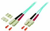 Kable światłowodowe - LINDY Lindy LWL Duplex Kabel SC/SC 50/125 m Multi Mode OM3, 15 m, turkusowy 46115 - miniaturka - grafika 1