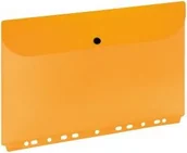 Teczki i skoroszyty - KW Trade Teczka kopertowa EAGLE z europerforacją transparentna pomarańczowa A4 K - miniaturka - grafika 1