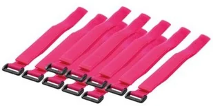 Logilink Organizator kabli - Pasek, kol. różowy KAB0016 - Maskownice do kabli - miniaturka - grafika 4