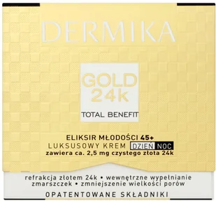 Dermika Gold 24k Total Benefit Eliksir Młodości 45+ Luksusowy Krem na dzień/noc 50ml - Kremy do twarzy - miniaturka - grafika 4
