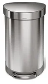 Kosze na śmieci - Implehuman Kosz na śmieci pedałowy półokrągły 45 l CW2030 - miniaturka - grafika 1