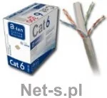 A-LAN Kabel UTP drut 4x2 kat 6 wew 305m PVC KIU6PVC305 - Kable miedziane - miniaturka - grafika 2