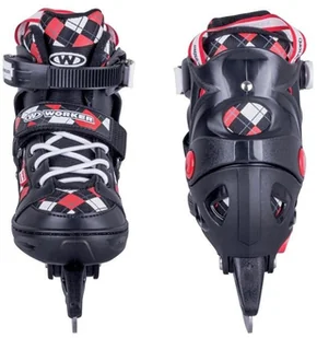 Worker WROTKI-ROLKI 2W1 czarno-czerwony - Rolki - miniaturka - grafika 4