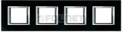 Klawisze i ramki - Bticino Ramka prostokątna szkło pozioma 2+2+2+2 moduły - Btcino Axolute HA4802M4 - miniaturka - grafika 1
