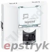 Gniazdka elektryczne - Legrand Mosaic 2M Gniazdo przelotowe 1xRJ45 Kat.5e FTP 078621 - miniaturka - grafika 1