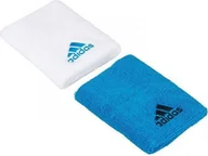 Etui i futerały do telefonów - adidas opaska tenisowa na nadgarstek 2szt. F85361 biała i niebieska 29605 - miniaturka - grafika 1