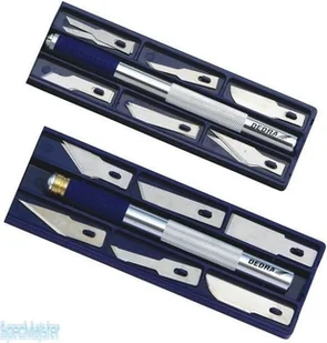 Dedra Wielofunkcyjny nóż precyzyjny 12 ostrzy, chwyt 6 mm M9034 - Nożyce i noże - miniaturka - grafika 2