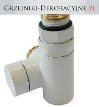 Schlosser Zawór odcinający do grzałki elektrycznej - prawy biały ze złączką na P - Zawory i kraniki - miniaturka - grafika 2