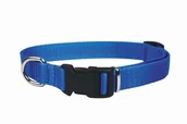 Obroże dla psów - Chaba Obroża taśmowa regulowana kolor niebieski 16mm 30cm - miniaturka - grafika 1