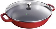 Woki - Staub Wok Średni z Pokrywką Szklaną 30cm Wiśniowy 40511-345-0 - miniaturka - grafika 1