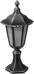 Su-Ma Słupek do ogrodu SUMA RETRO MIDI K 4011/1/M ozdobna lampka zewnętrzna czarno-srebrna metalowa szklany klosz K 4011/1/M - Lampy ogrodowe - miniaturka - grafika 2