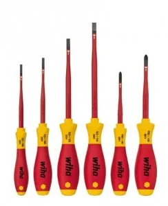 Wiha Śrubokręty płaskie i krzyżakowe dla elektryka SlimFix 6 szt. zestaw (35389) - Śrubokręty - miniaturka - grafika 4