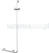 Akcesoria łazienkowe - Tiger Poręcz kątowa 90° z uchwytem prysznicowym stal szczotkowana lewa Boston Co (299720946) - miniaturka - grafika 1