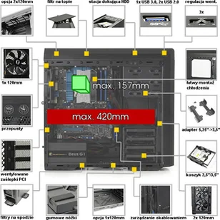 SilentiumPC Gladius M40 Pure Black (SPC077) - Obudowy komputerowe - miniaturka - grafika 2