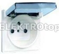 Simon Ramka Kontakt 82 gniazda z/u i klapką dymną IP44 biała - Klawisze i ramki - miniaturka - grafika 4