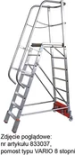 Rusztowania - Krause Pomost jezdny VARIO kompakt szerokość 0,82 m 6 stopni 833013 - miniaturka - grafika 1
