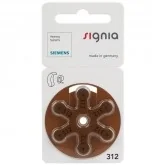 Baterie i akcesoria - Siemens 6 x baterie do aparatów słuchowych Signia 312 MF - miniaturka - grafika 1