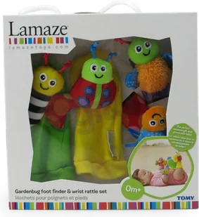 Lamaze TOMY Robaczki zestaw grzechotek na rączki i nóżki (LC27634) - Zabawki interaktywne dla dzieci - miniaturka - grafika 2