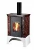 Wkłady kominkowe - Haas+Sohn piec kaflowy EMPOLI AL z wymiennikiem wodnym kafle brąz - miniaturka - grafika 1