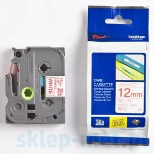 Brother Taśma 12mm RED ON WHITE - Akcesoria do kas i terminali - miniaturka - grafika 4