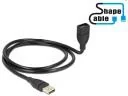 Kable USB - Delock Kabel USB A - A 1.00m ShapeCable 83500 - miniaturka - grafika 1