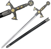 Repliki - akcesoria - USA ŁADNY MIECZ TEMPLARIUSZY Z POCHWĄ - miniaturka - grafika 1