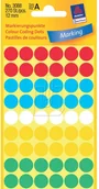 Etykiety samoprzylepne i bloki etykiet - Avery Zweckform Etykiety mix kolorów kółka do zaznaczania 12mm Zweckform 3088 - miniaturka - grafika 1