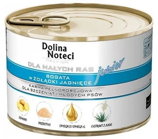 Dolina Noteci Premium Junior Małe Rasy Żołądki Jagnięce 185G - Mokra karma dla psów - miniaturka - grafika 2