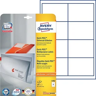 Avery Zweckform Etykiety Zweckform 97x67,7 Trwałe 30ARK 240 Etykiet Białe 25 Arkuszy + 5 Arkuszy EXTRA ZW270 - Etykiety do drukarek - miniaturka - grafika 2