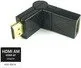 Adaptery i przejściówki - Qoltec Przejściówka HDMI AM / HDMI AF (kątowa/obrotowa) 50516 - miniaturka - grafika 1