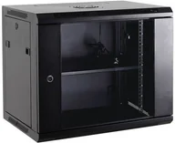 Szafy rack - NetRack Szafa wisząca 19" 12U/600x450mm drzwi szklane otwierane boki czarna 019-120-645-022 - miniaturka - grafika 1