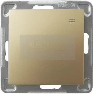Ospel Wyłącznik ścienny IMPRESJA MODUŁ krzyżowy złoty metalik - Wyłączniki światła i elektryczne - miniaturka - grafika 3