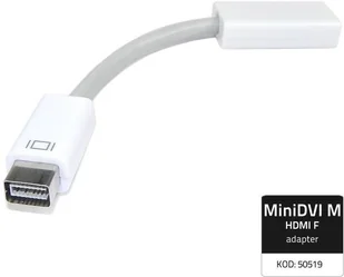 Qoltec Przejściówka Mini DVI męska/ HDMI żeńska (50519) - Części i akcesoria do laptopów - miniaturka - grafika 2