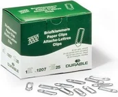 Spinacze i klipsy do papieru - DURABLE Spinacze orkągłe 26 mm, cynkowane, 1000 szt. - miniaturka - grafika 1