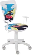 Krzesła obrotowe dla dzieci - Nowy Styl Krzesło Ministyle White Turbo 4010 - miniaturka - grafika 1