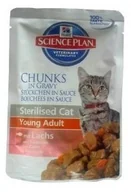 Mokra karma dla kotów - Hills Science Plan Hills Feline Young Adult Sterilised Cat Łosoś Saszetka 85G - miniaturka - grafika 1