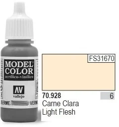 Vallejo Model Color Light Flesh 17ml 70.928 - Akcesoria do gier planszowych - miniaturka - grafika 2