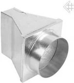 Kominy i akcesoria - Kratki.pl przejście kanał-Rura 180 stopni fi 125 PKR180/125 - miniaturka - grafika 1