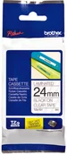 Akcesoria do kas i terminali - Brother taśma 24mm black on clear TZE151 - miniaturka - grafika 1