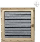 Akcesoria kominkowe - Kratki.pl Kratka kominkowa galwanizowana DIANA złota 22x22 z żaluzją 6674-898A9_ - miniaturka - grafika 1