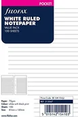Notesy i bloczki - Filofax 213047 Pocket notatek, linie, 100 arkuszy papieru, biały B213047 - miniaturka - grafika 1