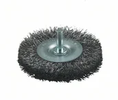 Materiały ścierne - Bosch Szczotka tarczowa 75 mm 0 3 mm 4500 obr./min 8 mm 75 mm Drut stalowy trzonka 6 mm 2608622007 1 szt - miniaturka - grafika 1