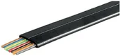 Kable - Wentronic 8-żyłowy telefoniczny kabel płaski 100 m szpula Czarny/Czarny 93308 - miniaturka - grafika 1