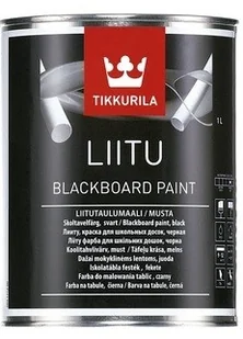 Tikkurila Liitu Farba Tablicowa Czarna Black 1L - Farby zewnętrzne - miniaturka - grafika 3